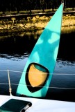 Hilarys Shadow in Kayak Hanging on Arctracer sm